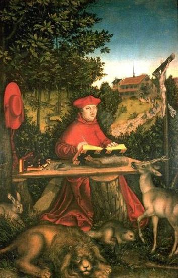 Lucas Cranach Kardinal Albrecht von Brandenburg Spain oil painting art